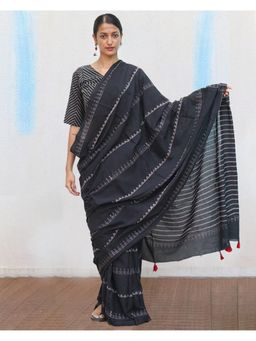Chidiyaa - Fmtm Matilda Hand Blockprinted Cotton Saree