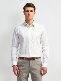 Arrow - Checks Grey Full Sleeves Collar Neck Shirt