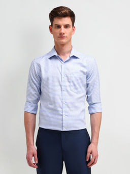 Arrow - Checks Blue Full Sleeves Collar Neck Shirt