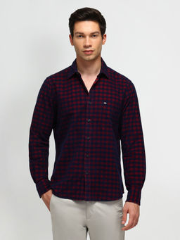 Arrow Sports - Checks Blue Full Sleeves Collar Neck Shirt