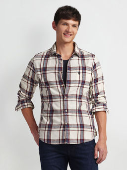 U.S. Polo Assn. Denim Co. - Checks Multi-Color Full Sleeves Collar Neck Shirt