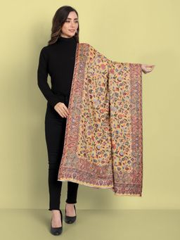 Zamour - Kani Woven Paisley Mustard Wool Shawl