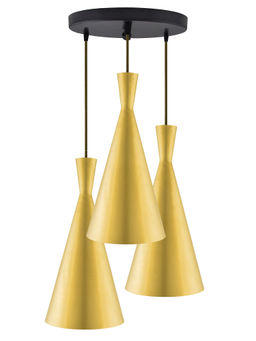 Homesake - Round Chandelier Inverted Cone Golden