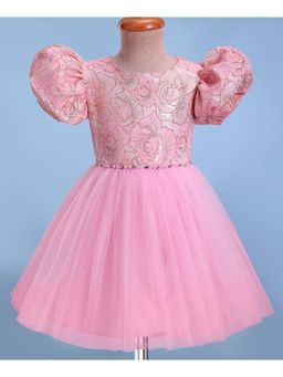 Mark & Mia - Half Sleeves Party Dress- Pink