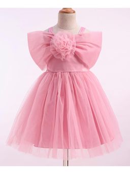 Mark & Mia - Party Dress Floral Corsage Applique - Pink