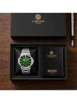 Carlton London - Men Watch & Perfume Arthur & Incense 50 ML Perfume & Watch - CLPLG129 (M)
