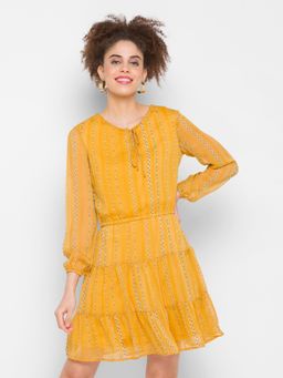 Globus - Mustard Printed Dress