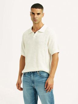 Levi's - Men's Off-White Loose Fit Polo T-Shirt