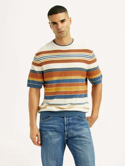 Levi's - Men's Striped Multicolour Loose Fit T-Shirt