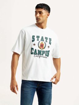 Levi's - Men's Graphic Print White Loose Fit T-Shirt