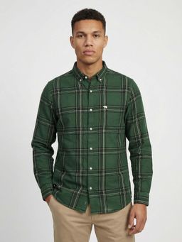 The Bear House - Men's Cotton Checked Slim Fit Casual Shirt