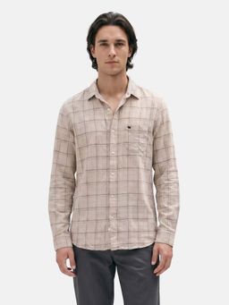 The Bear House - Men's Cotton Checked Slim Fit Shirt