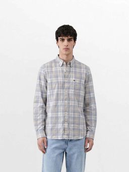 The Bear House - Men's Cotton Checked Slim Fit Shirt