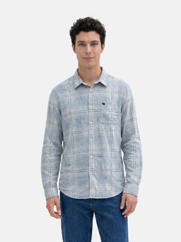 The Bear House - Men's Cotton Checked Slim Fit Casual Shirt