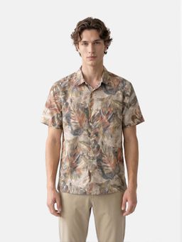The Bear House - Men's Relax Fit Tropical Printed Casual Shirt