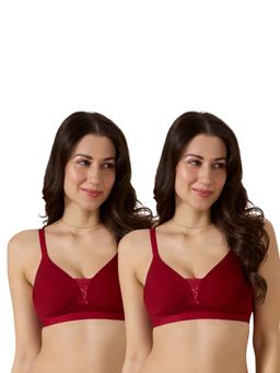 bodyline - Cove Everyday Cotton Bra-Designer Straps And Full Support Underband Black (Pack of 2)