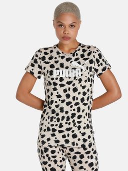 Puma - Ess Animal Aop Womens Beige T-shirt