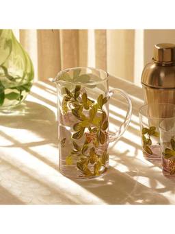 Pure Home + Living - Old Rose Floral Glass Jug