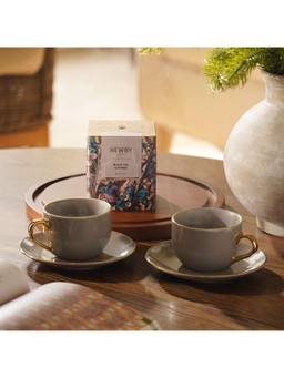 Pure Home + Living - PHL X Newby Multi-Color Tea & Thyme Tea Cup & Saucer Set