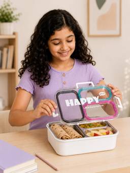 Little Surprise Box - Happy Bites Lunch Box With Transparent Lid