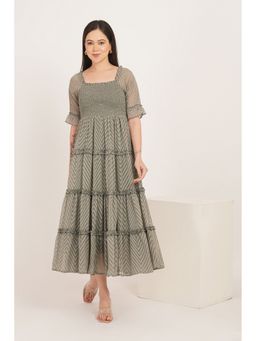 Polago Clothing - Butta Smocked Grey Dress