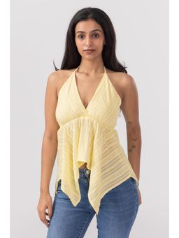 PAST MODERN - Yellow Necktie Halter Top