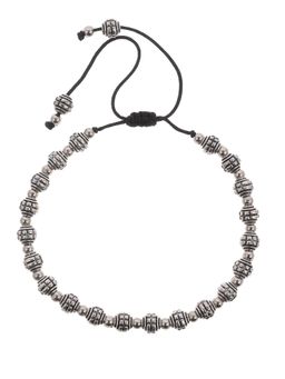 Silvermerc Designs - Silver Plated Oxidised Black Thread Anklets for women