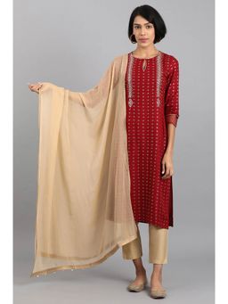 W - Gold Solid Dupatta