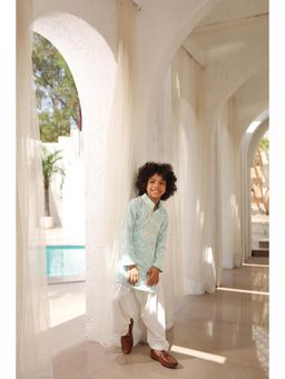 Fayon Kids - Mirror Embroidered Kurta with Salwar (Set of 2)