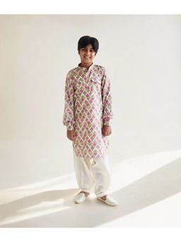 Fayon Kids - Printed Kurta with Salwar (Pret) (Set of 2)