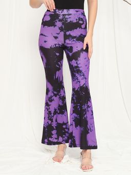 Tandul - Striking Purple Tie-Dye Casual Trouser