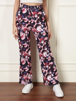 Tandul - Women Multi-Color Lycra Printed Trouser