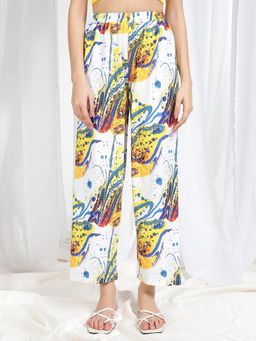 Tandul - Women Multi-Color Lycra Printed Trouser