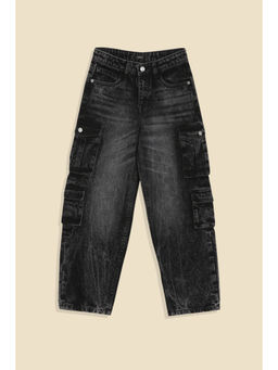 Allen Solly - Boys Black Regular Fit Jeans