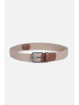 Peter England - Men Beige Textured Leather Belt