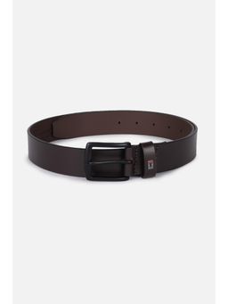 Peter England - Men Brown Solid Leather Belt