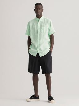 GANT - Men Green Solid Regular Fit Shirt