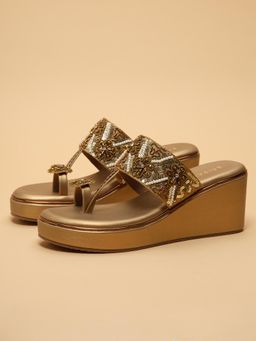 ERIDANI - Ainaz Antique Embroidered Wedges