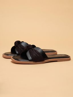 ERIDANI - Alyssa Black Knot Flats