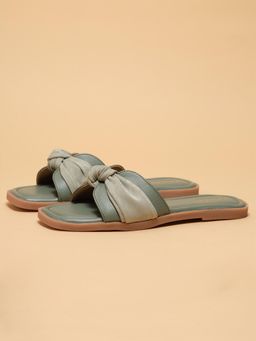 ERIDANI - Alyssa Green Knot Flats