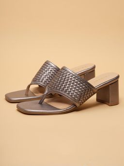 ERIDANI - Reem Gunmetal Thong Heels