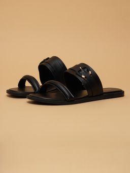 ERIDANI - Zania Black Slip-on Flats