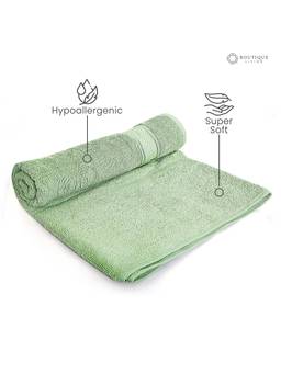 Boutique Living - Nature Bouquet 100% Cotton 525 GSM Green Bath Towel (L)
