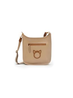 ODDCAT - Beige Leather Large Crossbody Bag