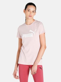 Puma - Ess Logo Heather Women Pink T-shirts