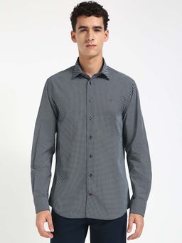 Tommy Hilfiger - Men Navy Blue Collar Neck Printed Shirt