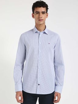 Tommy Hilfiger - Men White Collar Neck Printed Shirt
