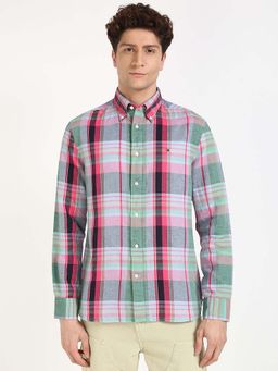 Tommy Hilfiger - Men Multi-Color Collar Neck Checks Shirt