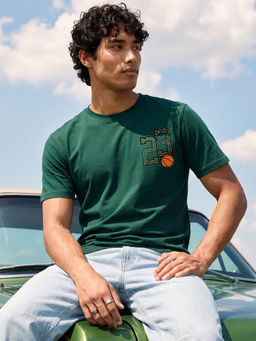 Bewakoof - Men Adventuring Green 23 Graphic Printed T-Shirt