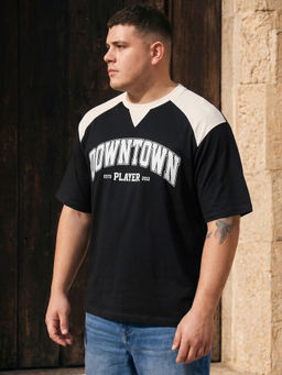 Bewakoof - Mens Black Typography Cotton T-Shirt